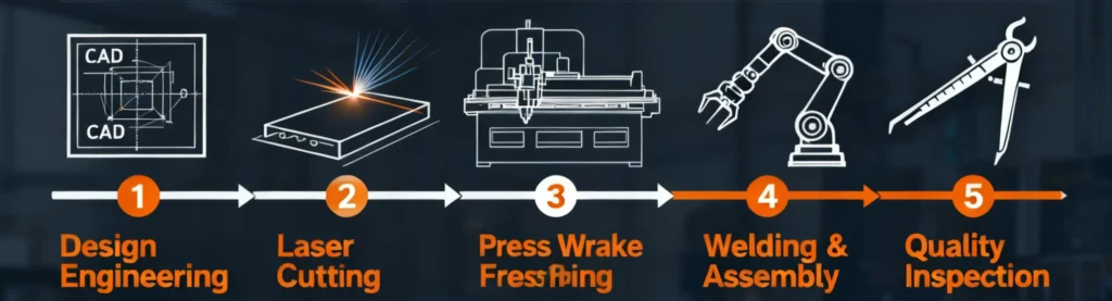 metal fabrication work flow