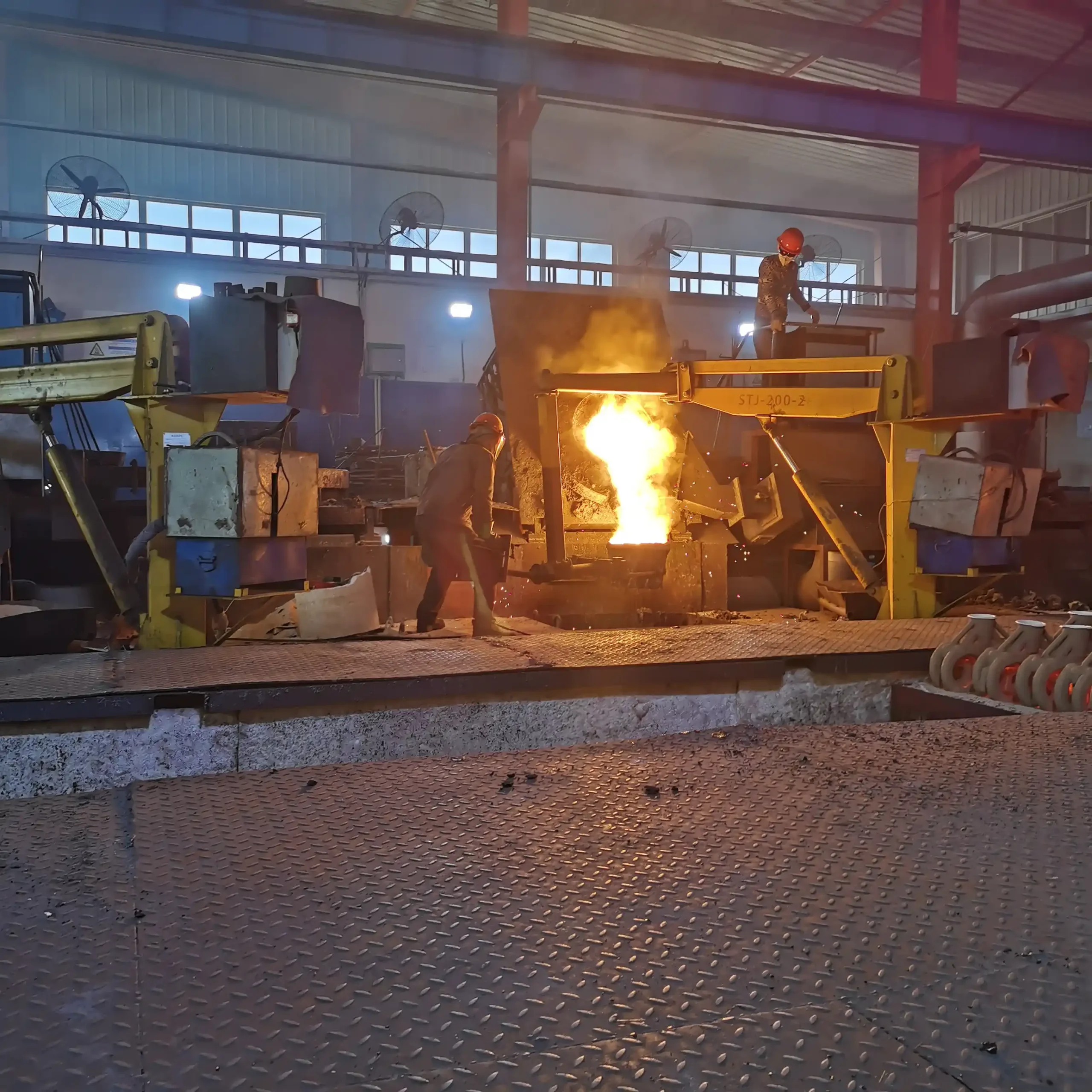 Melting and pouring
