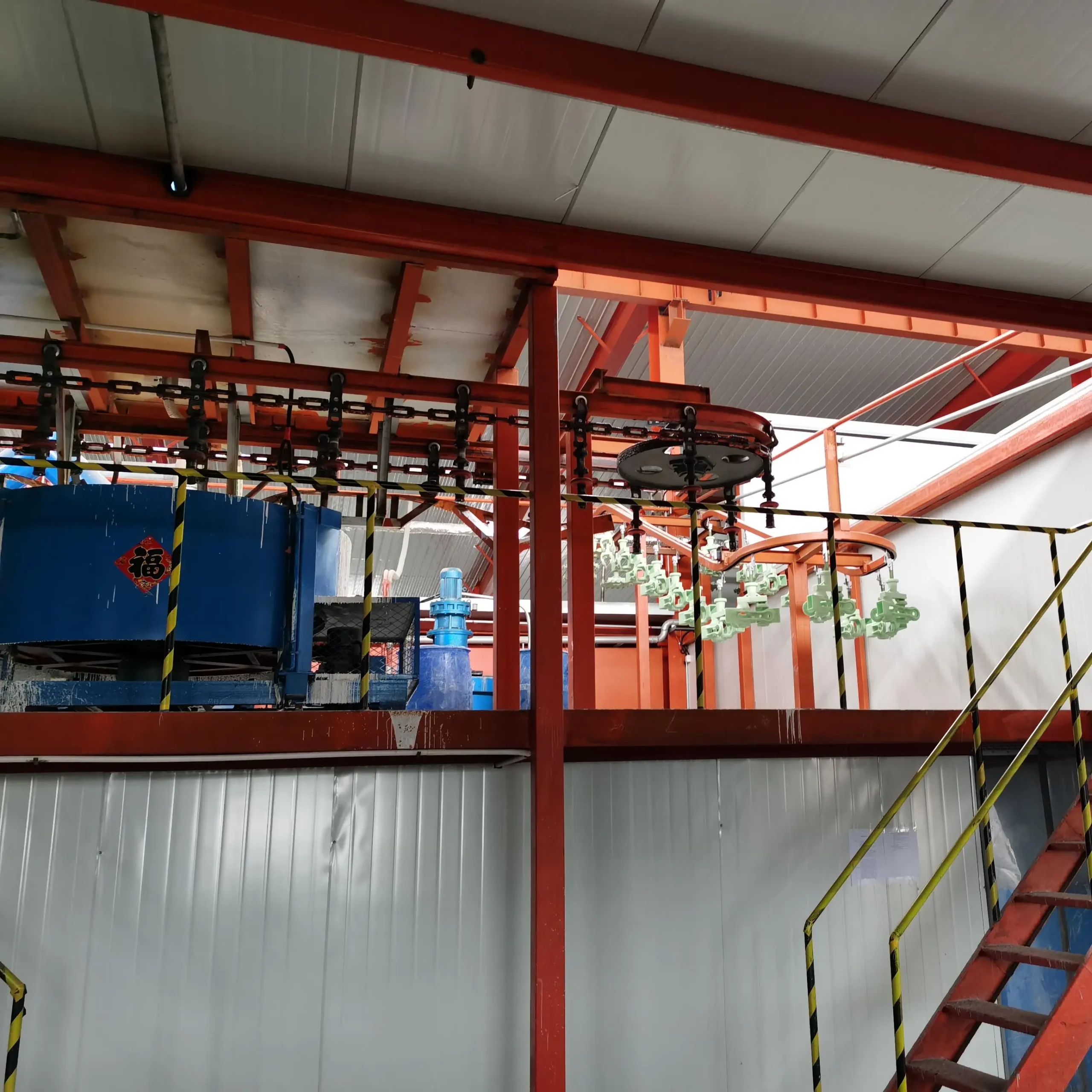 Ceramic shell coating line